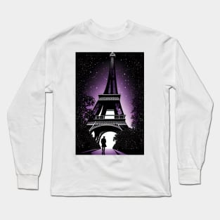 Eiffel tower night aesthetic Long Sleeve T-Shirt